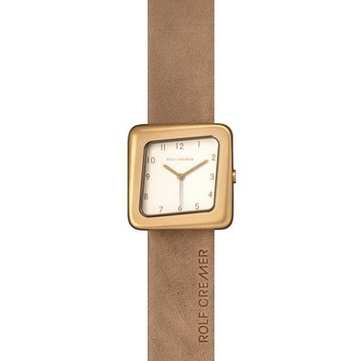 Rolf Cremer Play Unisexuhr 508900 beige, Gold Leder