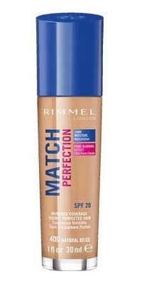 Rimmel Match Perfection Foundation 400 Natuerliches Beige SPF20, 30 ml