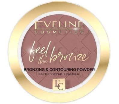 Eveline Cosmetics Kontur- und Bronzing-Puder-Palette, Farbton 02 Cocoa Delight,