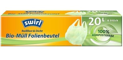 Swirl Muellbeutel mit Tragegriffen, 20 Liter