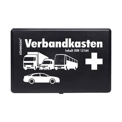KFZ-Verbandkasten KU-schwarz mit Füllung Standard DIN 13164