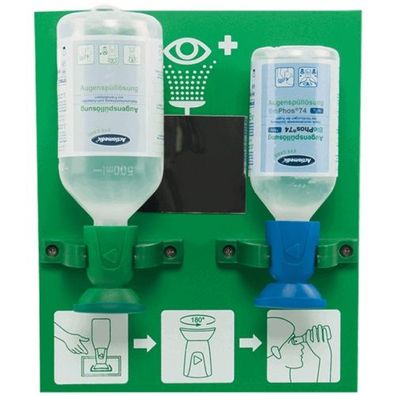Eye Care Augenspülstation Double ink. 250ml blau + 500ml grün