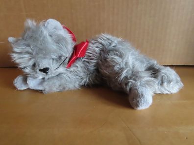 Figur Katze grau Schlenker Tier Beani 2001 TY Beanie ca. 9,5 cm H bespielt