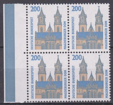 BRD 1993 postfrisch SKW vierer Block Seitenrand links Michel-Nr. 1665 Magdeburger Dom