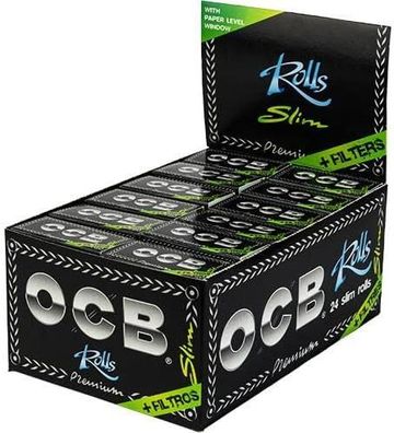 OCB Premium Rolls slim plus Tips - 24 Rolls + Tips in der Box