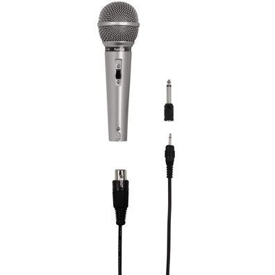Hama Dynamisches Mikrofon kabelgebunden 3m Kabel XLR Klinke Karaoke Party DJ