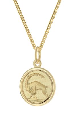 trendor Schmuck Kinder Sternzeichen Steinbock Gold 333 mit vergoldeter Kette 28468-0