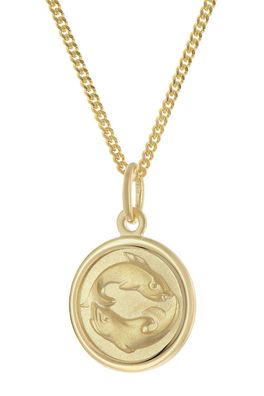 trendor Schmuck Kinder Sternzeichen Fische Gold 333 mit vergoldeter Kette 28468-03