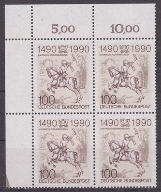 BRD 1990 postfrisch 4er Block Ecke ober links MiNr. 1445 Stich von Albrecht Dürer