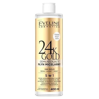 Eveline Cosmetics 24K Gold Anti-Aging Mizellenwasser 5in1, 400 ml