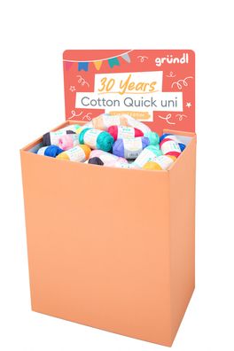 100g Gründl Cotton Quick Uni 30 Years Baumwollgarn Stricken Häkeln GP 49,50€/1kg