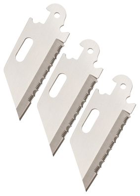 Cold Steel Click-N-Cut Ersatzklingen, Standard, Gezahnt, 3er Pack