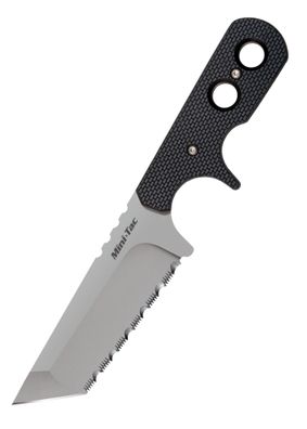 Cold Steel Mini Tac Tanto Neck Knife, Halsmesser mit gezahnter Klinge