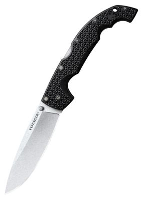 Cold Steel Voyager Drop Point XL Taschenmesser, Glatte Schneide, AUS 10A
