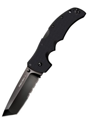 Cold Steel Recon 1 Tanto Point Taschenmesser, S35VN, Schwarz, Teilwellenschliff