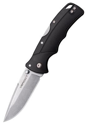 Cold Steel Verdict Taschenmesser, Spear Point, 4116SS, schwarzer Griff