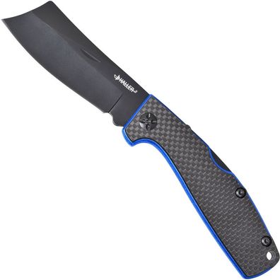 Haller Taschenmesser CARBON Griff 440 Stahl Tanto-Klinge + Clip