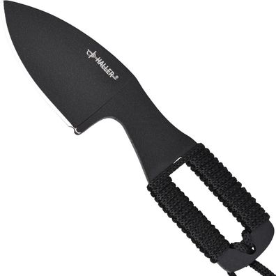 Haller Stahlwaren Neck Knife Messer + Scheide + Kugelkette
