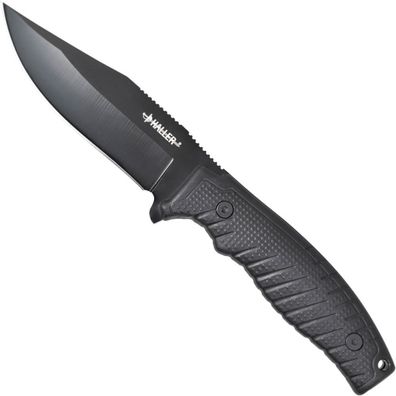 Haller kompaktes Outdoormesser schwarz beschichtete 440 Klinge