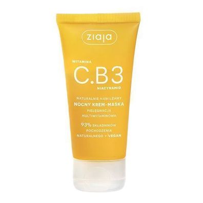 Ziaja Anti-Aging Vitamin C und B3 Nachtcreme-Maske, 50ml - Intensive Feuchtigkei