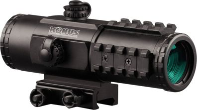 Konus Sight-Pro PTS2 3x30 mit Montage für Weaver und Picatinny inkl. Flip-Up Kappen
