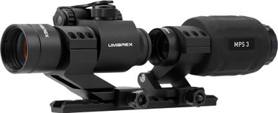 Umarex MPS 3 Magnifying Point Sight Magnifier-Leuchtpunkt-Kombi mit Montage Picatinny