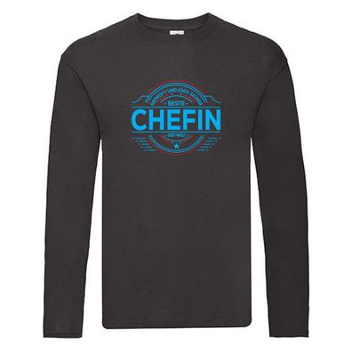 100 % Sicher: Chefin | Führungskraft | Vorgesetzte Long Sleeve Schwarz