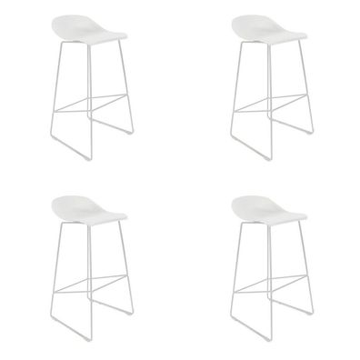 Bronx71 Barhocker Ellen skandinavisches Design weiß 76 cm - 4er Set
