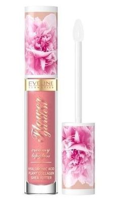 Eveline Bluetenzauber Lipgloss 02, 4,5 ml - Strahlender Lippenbalsam mit natuerlic
