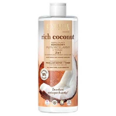 Eveline Cosmetics Rich Coconut 2-in-1 Feuchtigkeitsspendendes Kokos-Mizellenwass