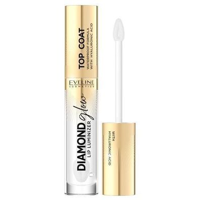 Eveline Cosmetics Diamond Glow Lippen-Luminizer Ueberlack mit Hyaluronsaeure 01 Tr