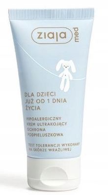 Ziaja MED Ultra-beruhigende Windelcreme fuer Babys ab dem ersten Lebenstag, hypoa