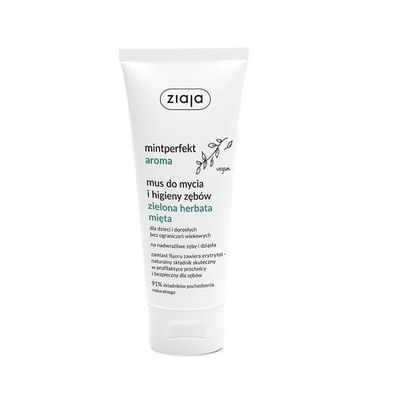 Ziaja Mintperfect Aroma Zahnmousse mit Gruentee-Minze, 100 ml