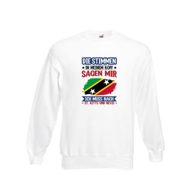 St. Kitts und Nevis | Urlaub | Stimmen in meinem Kopf v2 Sweatshirt Weiß
