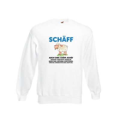 Chef | Arbeitgeber | Boss | Wortspiel Sweatshirt Weiß