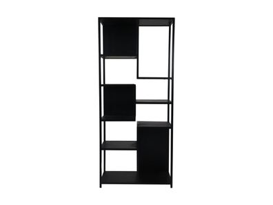 Regal Egal 78x178x35 cm Mangoholz/Eisen Schwarz