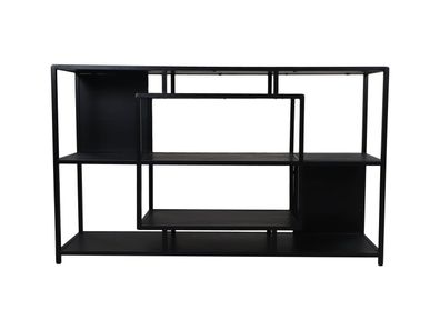 Regal Egal 150x90x35 cm Mangoholz/Eisen Schwarz