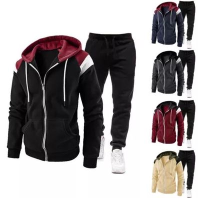 Herren Trainingsanzug Sportanzug Jogginganzug Trainings Hose Pullover Hoodie DE
