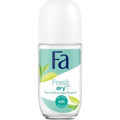 Fa Antitranspirant Roll-On 48h Frisch & Trocken mit Gruenem Tee Duft, 50ml