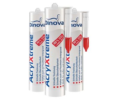 12x Dinova AcrylXtreme 0,31 Liter weiß