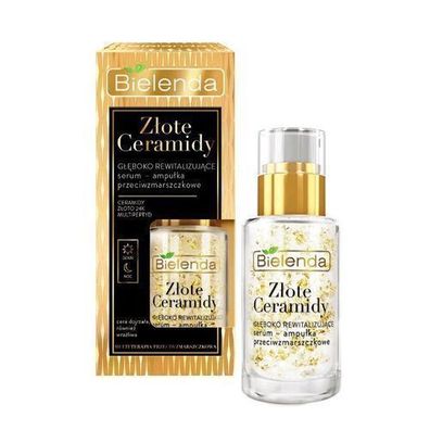 Bielenda Goldene Ceramide Anti-Falten Serum, Intensiv Revitalisierend Tag & Nach
