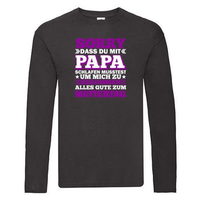 Muttertag | Beste Mama | Papa | Muttertagsgeschenk Long Sleeve Schwarz