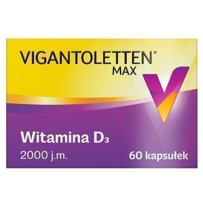 Vigantoletten Max 2000 I.E. Kapseln - 60 Stück Vitamin D3 Hochdosiert für Immuns