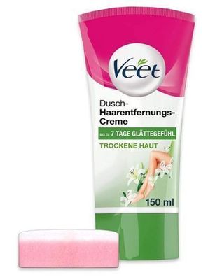 Veet Dusch-Haarentfernungscreme, Schnell & Effektiv, 150 ml