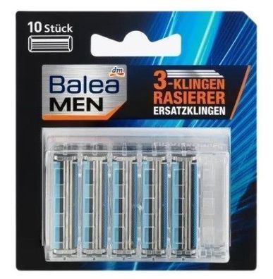 Balea Premium Rasierklingen - Hochwertige 3-fach Klingen, Packung mit 10 Stück