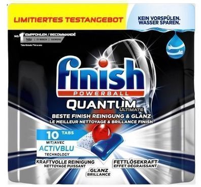 Quantum Geschirrspueltabs - 10 Stueck fuer strahlend sauberes Geschirr