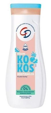 CD Koerperlotion Kokos, 400 ml - Natuerliche Hautpflege fuer Geschmeidigkeit und Fe