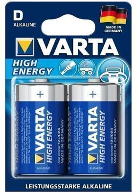 Varta D-Batterien, Hochleistungs-Langzeitantrieb, 2 Stueck