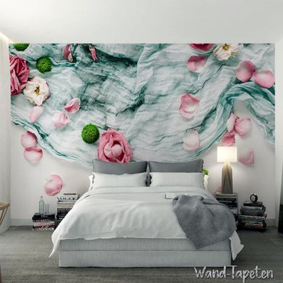 Vlies Fototapete Wandtapete Wandbilder 3D Stil Textilgewebe Rose getrocknet 3369