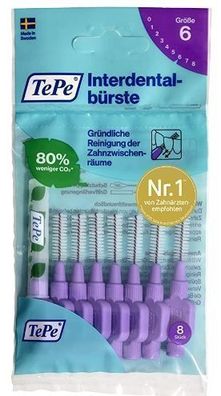 Tepe Interdentalbuersten Original 8 Stueck - Fuer gruendliche Zahnzwischenraumreinig